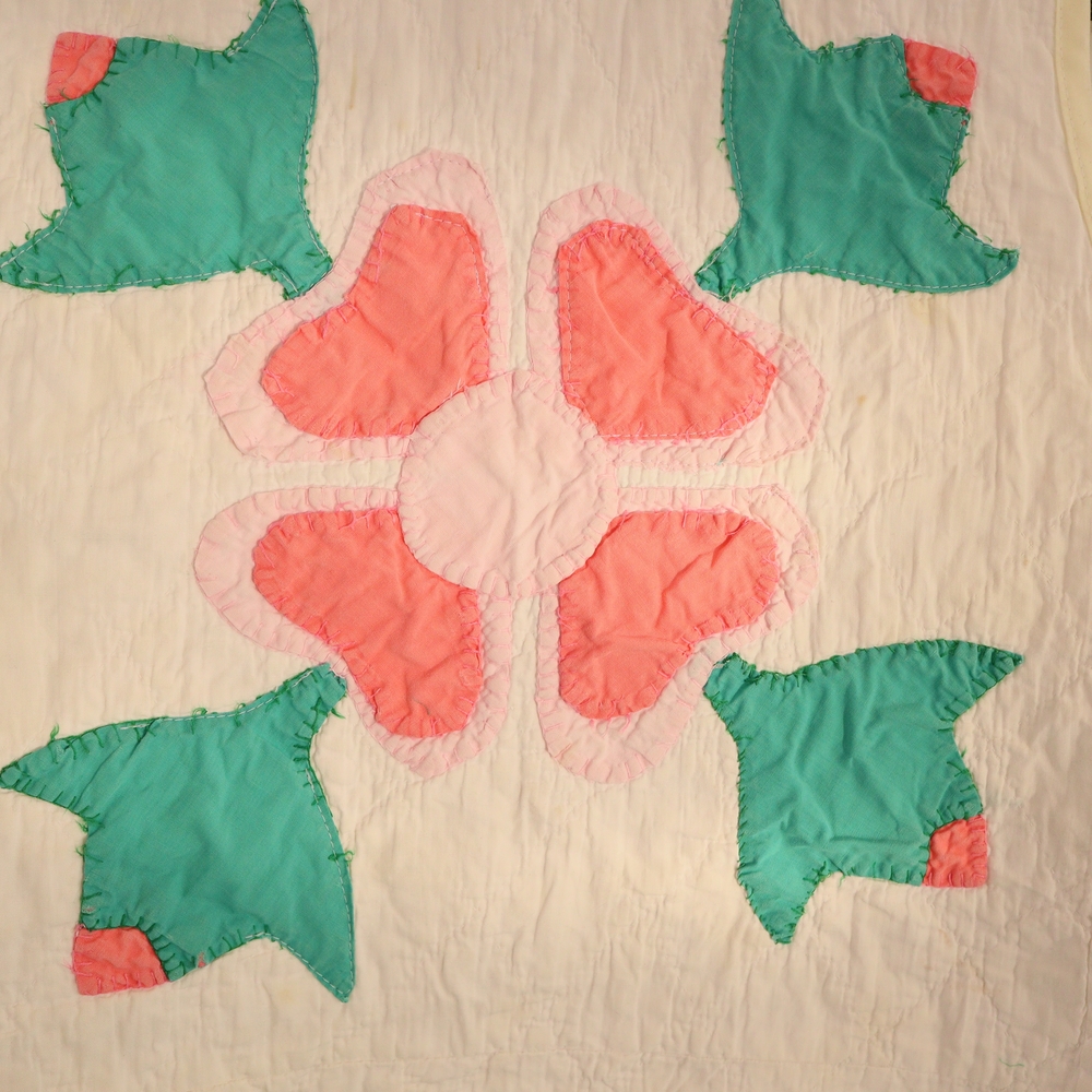 Upcycled Quilt Chore Coat Barn Jacket Appliqué XL • 2XL - Picture 14 of 15